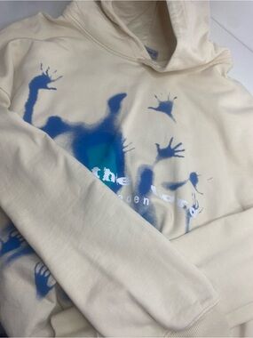 Vintage Aelfric Eden Abstract Shadow Spray Paint Hoodie
